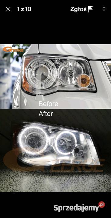 Zestaw świateł LED Angel Eyes Rings do Chrysler Łódź