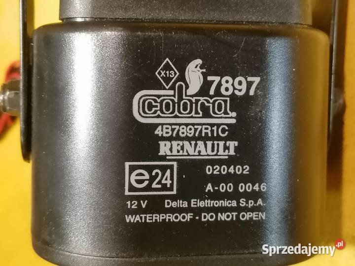 syrena alarmowa Cobra 7897 Renault Scenic 2 Wyposażenie elektryczne Piotrków Trybunalski