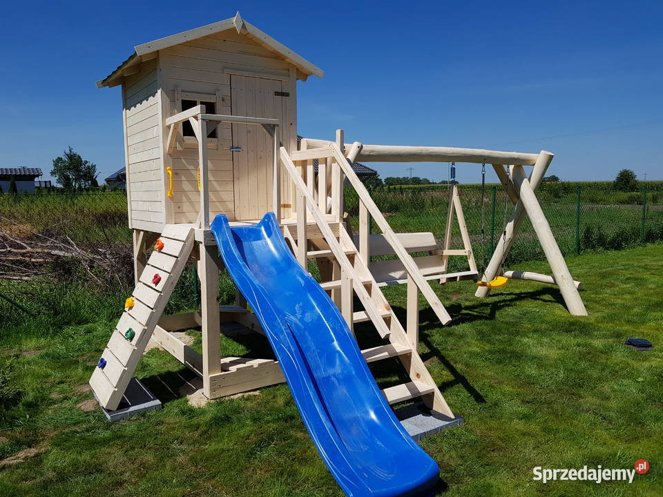 Plac zabaw domki dzieci huśtawki montaż w Architektura ogrodowa Szczecin