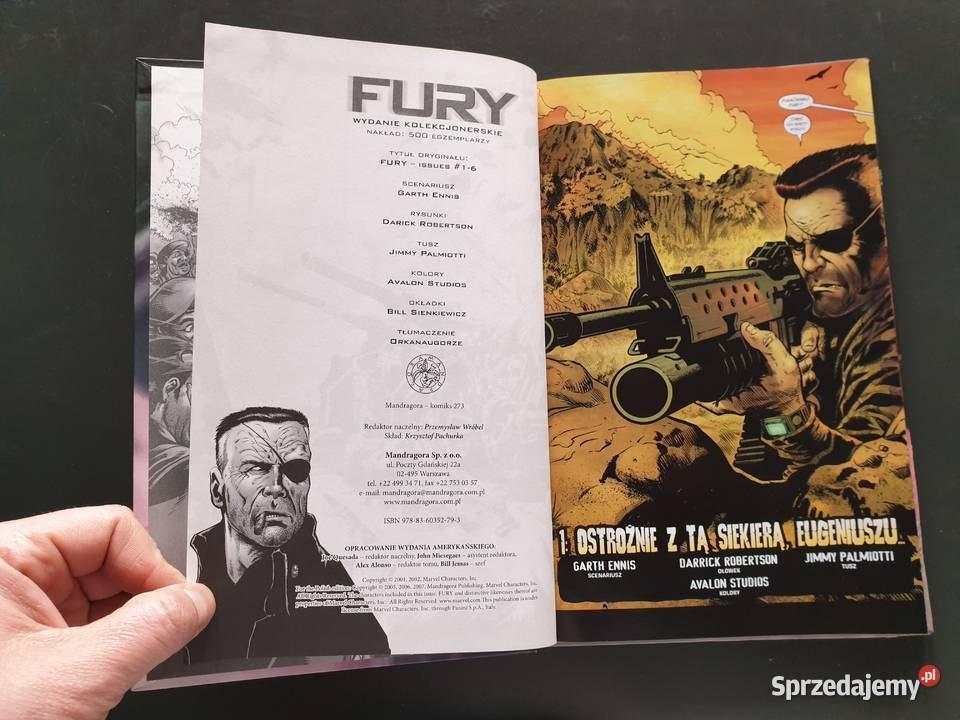FURY wydanie kolekcjonerskie twarda oprawa Polskie pomorskie Gdynia