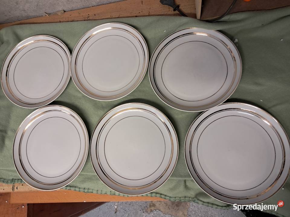 6 małych talerzyków z prlu z wytwórni Lubiana