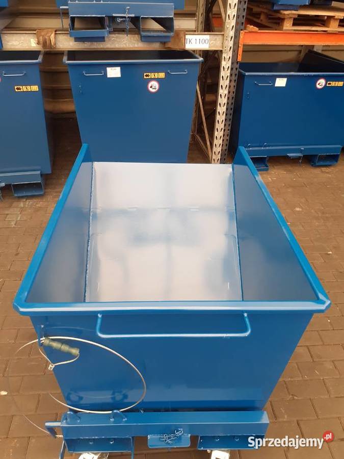 Kontener uchylny 300 L na odpady złom szkło i wielkopolskie