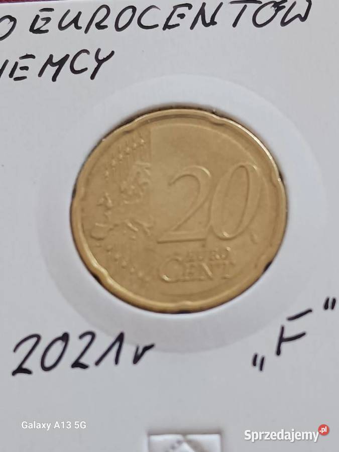 20 Eurocentów Niemcy 2021 r men F