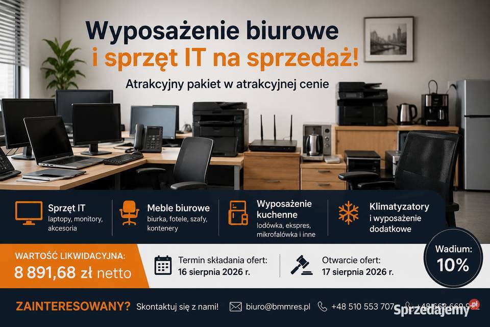 SPRZEDAŻ WYPOSAŻENIA BIUROWEGO I SPRZĘTU IT