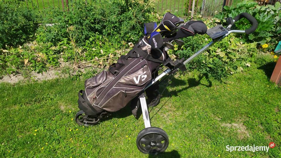 Zestaw kije golfowe torba i wózek trzy kołowy na Biała Podlaska