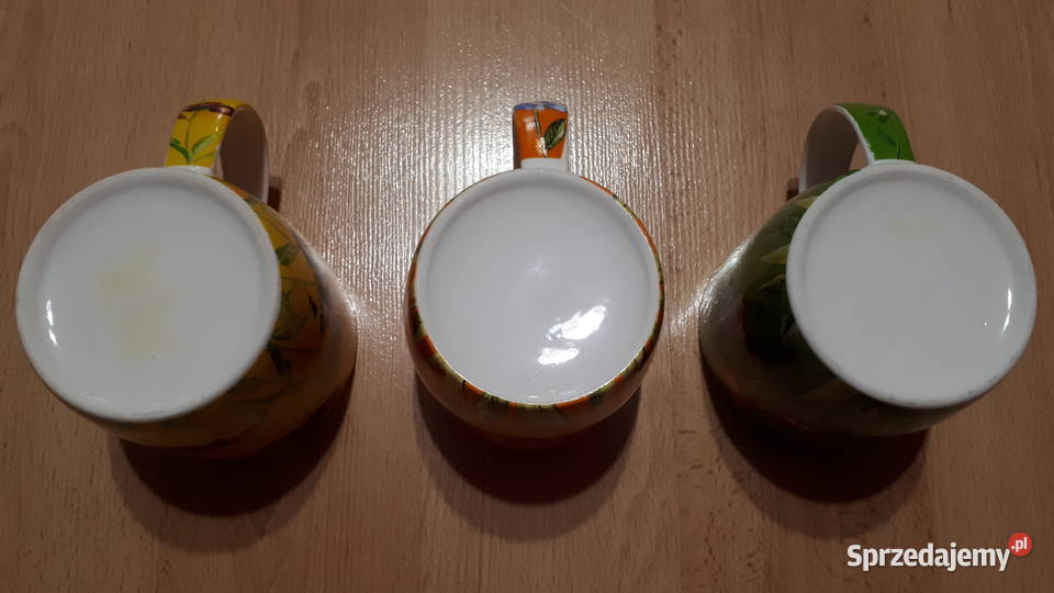Kubki kwiaty wielokolorowe 3 sztuki śląskie Rybnik