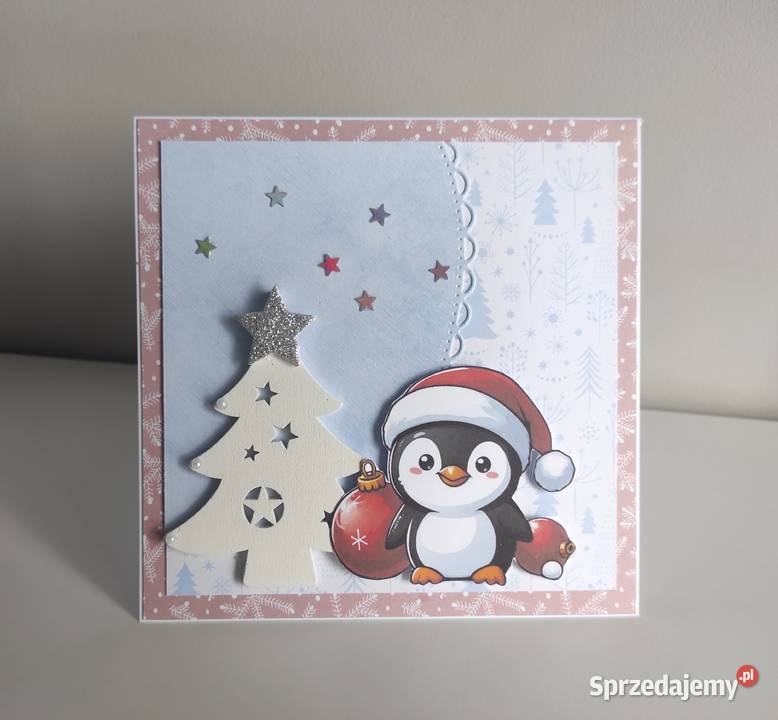 Kartka świąteczna ręcznie robiona na Boże łódzkie Łódź sprzedam