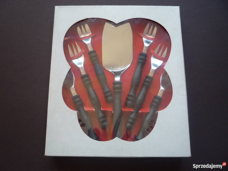 Antyk NOWY Komplet Widelczyki 6 Łopatka Ciasta zachodniopomorskie Szczecin