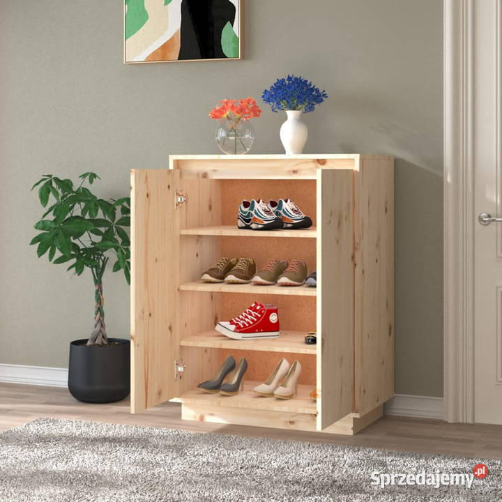 Szafka na buty 60x35x80 lite drewno sosnowe
