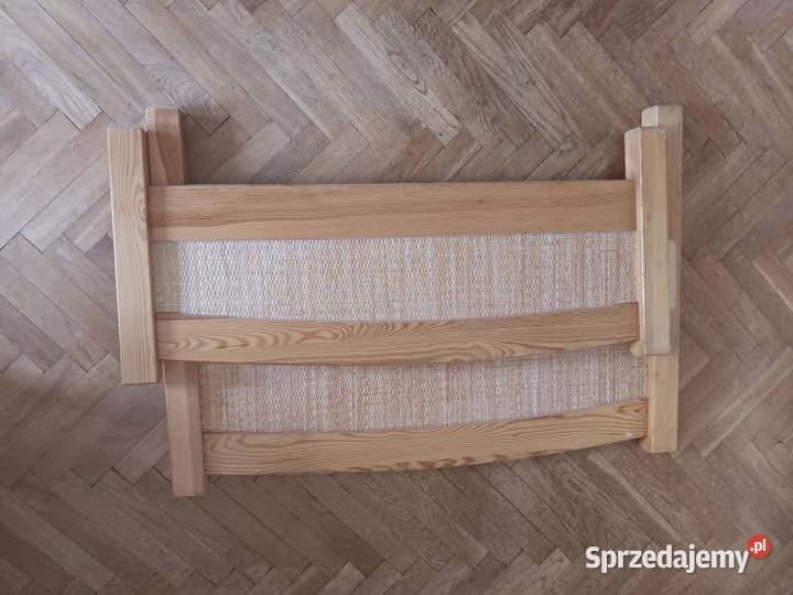 drewniane rattanowe łóżko pojedyncze 90cm Kraków