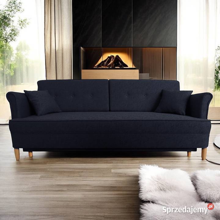 Kanapa DL Uszak Kobaltowa Funkcja Spania Dostawa Tarchały Małe