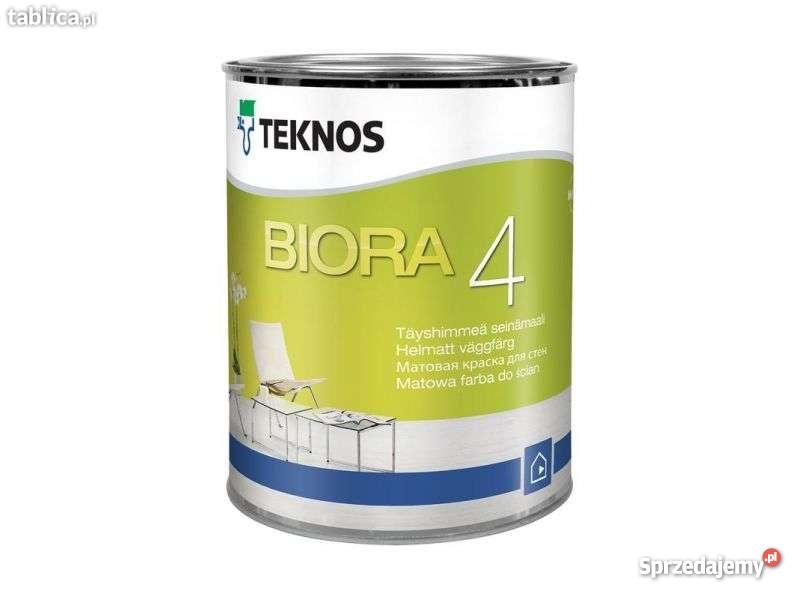 Farba lateksowa TEKNOS BIORA 4 0,9l z - Finlandii - Sprzedajemy.pl