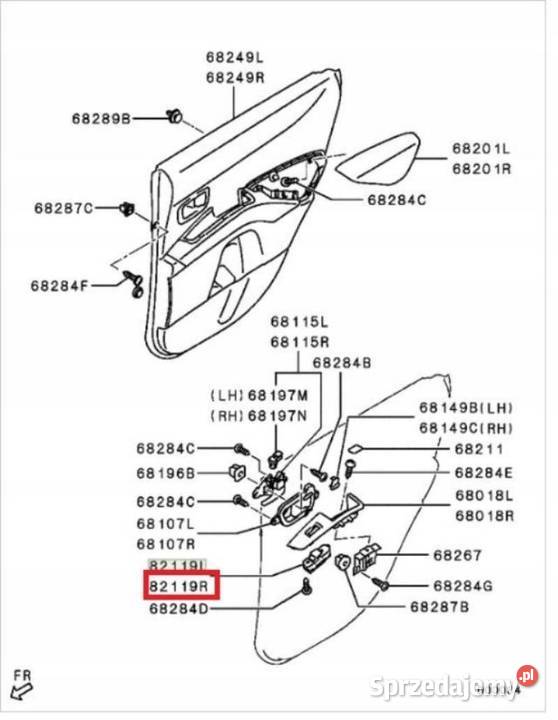 PRZYCISK SZYBY TYŁ MITSUBISHI OUTLANDER 0709 lubelskie