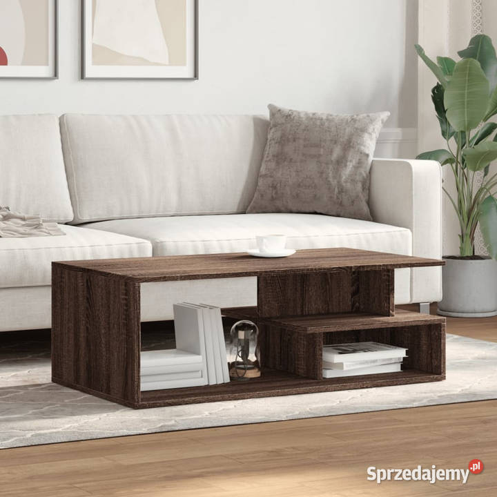 Stolik kawowy brązowy dąb 102x55x35 WM848016 Warszawa