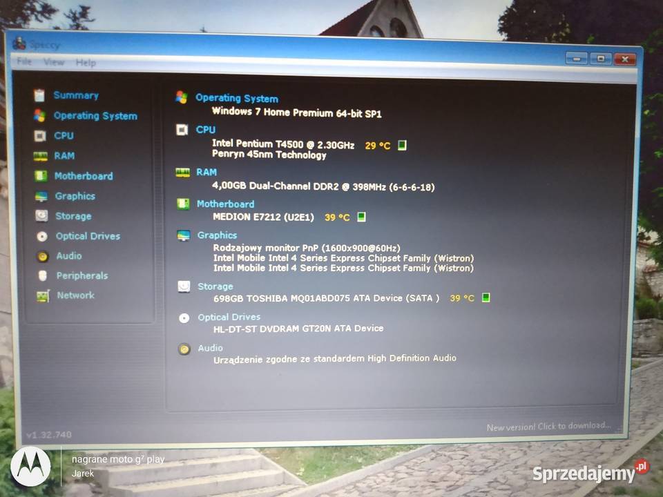 Laptop medion akoya 7221 Łuków