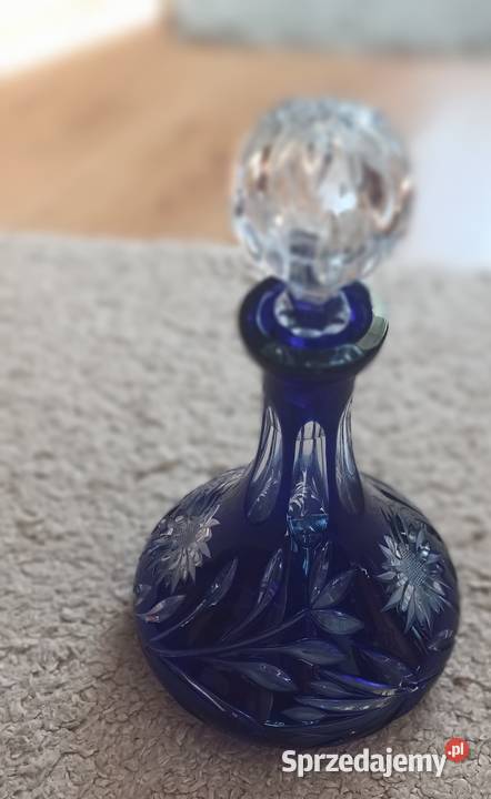 Kobaltowa karafka Bohemian Antyki, Sztuka, Kolekcje warmińsko-mazurskie Olsztyn