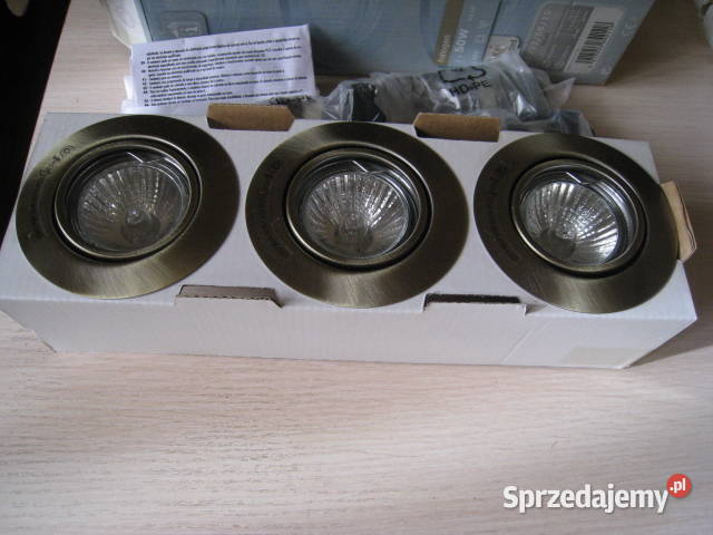 Lampy halogenowe sufitowe 230V 3x50W Philips Częstochowa sprzedam