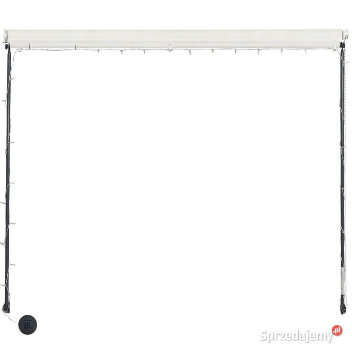 Markiza zwijana z LED 350 x 150 kremowa WM145926 Markizy i osłony mazowieckie Warszawa sprzedam