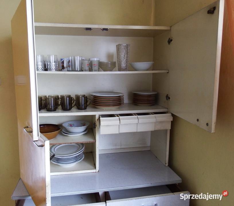 Kredens kuchenny z nadstawką żółty do renowacji Mińsk Mazowiecki