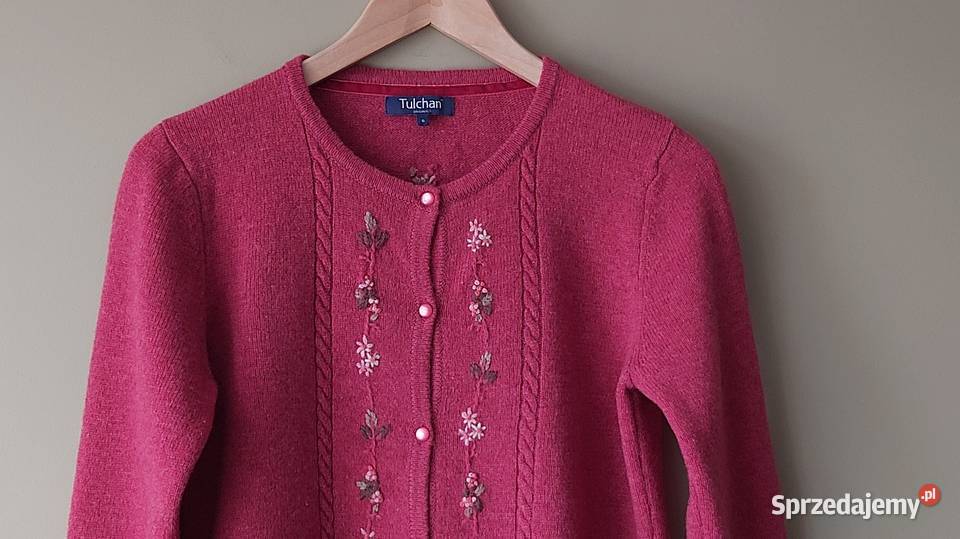 Piękny sweter Tulchan 100 lambswool rozmiar S