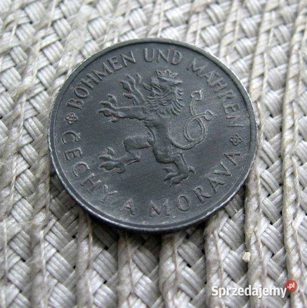 Czechy i Morawy 1 Korona 1942r Numizmatyka Kalisz