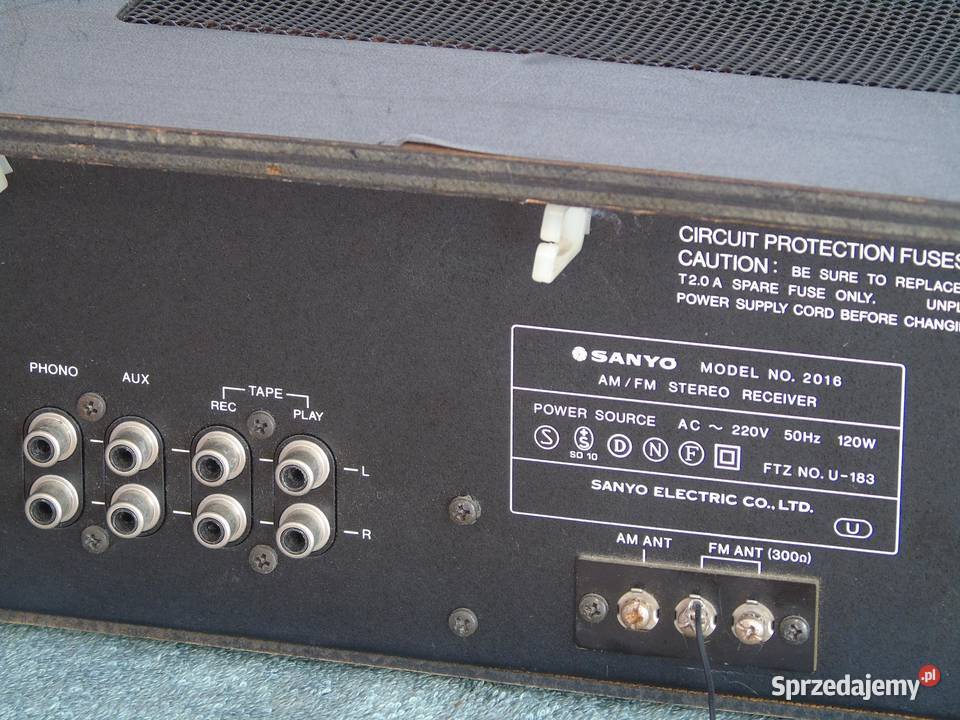 Amplituner Sanyo No 2016 sprawny Vintage WYSYŁKA Jasło