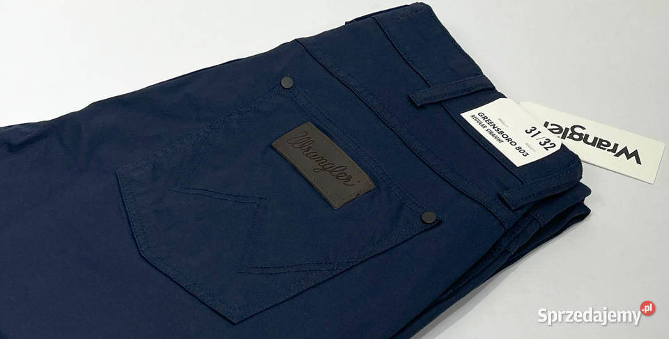 Spodnie męskie Wrangler Greensboro 803 Dark Navy Rozmiar M Warszawa