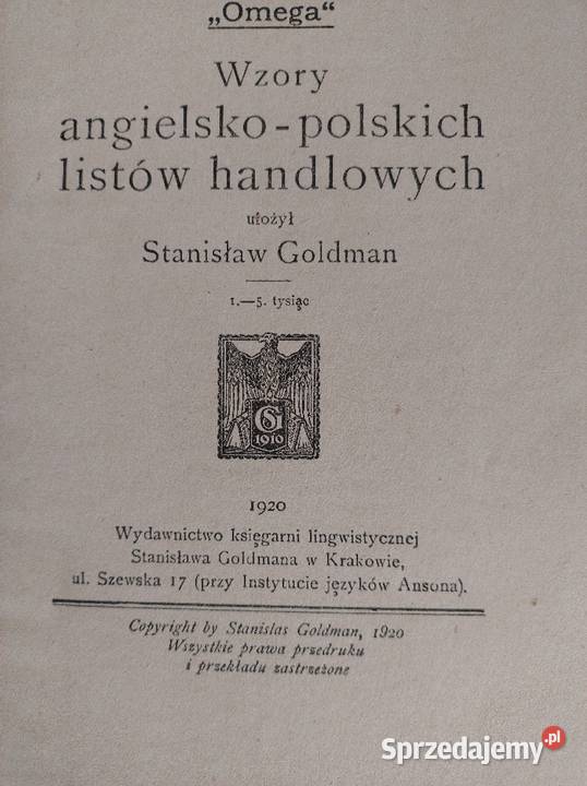 Omega wzory angielskopolskich listów handlowych