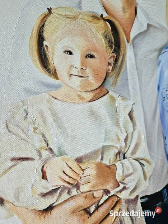 Portret na zamówienie obraz farbami olejnymi Warszawa sprzedam