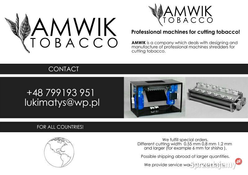 MASZYNA DO CIĘCIA LIŚCI TYTONIU Tobacco slicer