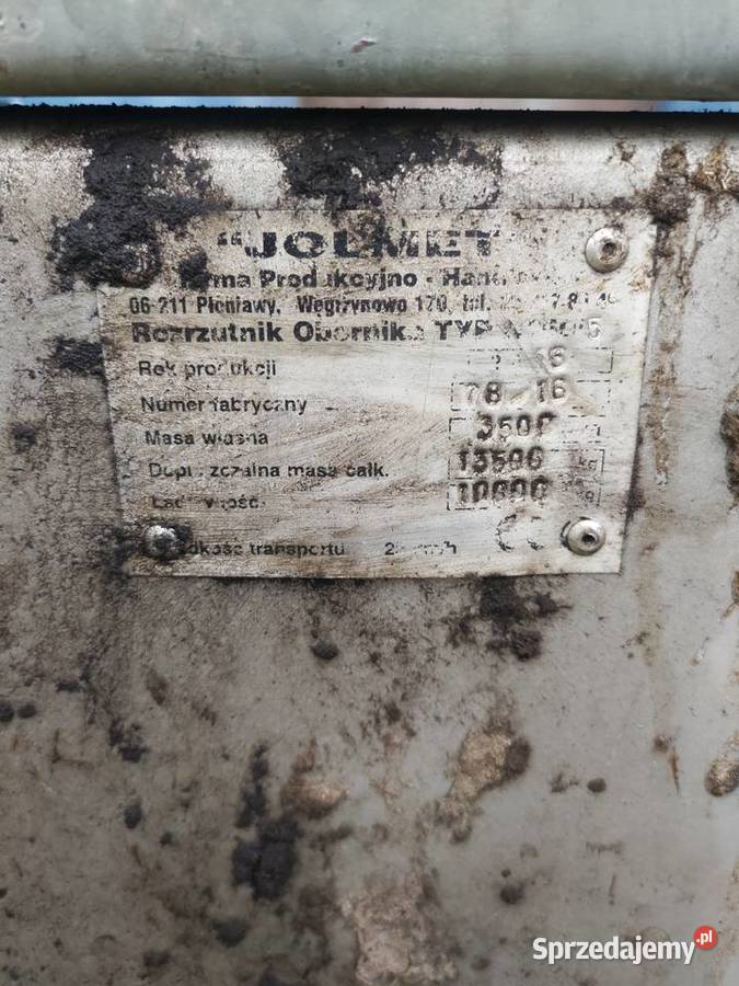 Rozrzutnik Obornika Jolmet 10Ton Przechody sprzedam