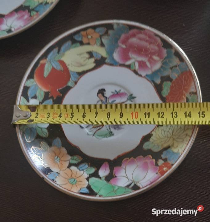 Talerzy deserowy ręcznie malowany porcelana Warszawa
