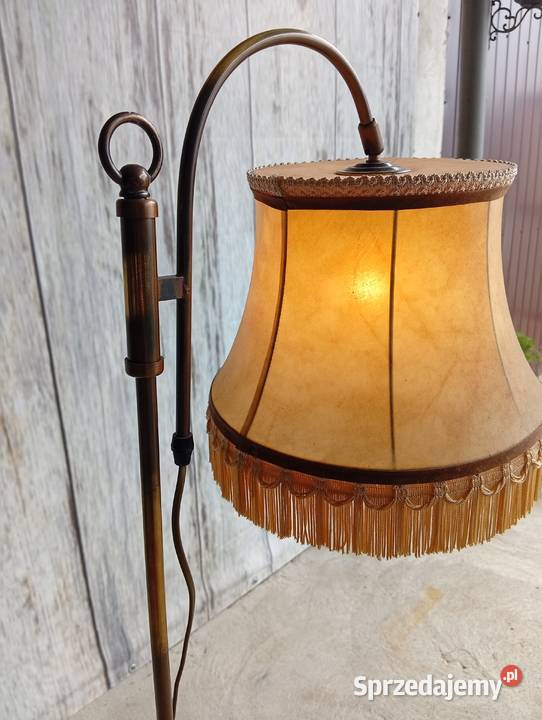 mosiężna lampa podłogowa w stylu vintage 254 Byczyna sprzedam