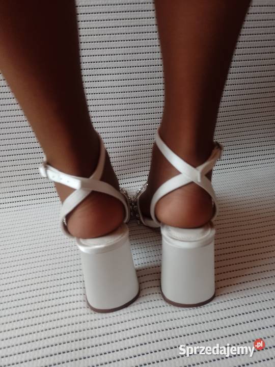 40 ASOS Bogato zdobione sandałki sandały biały Kraków