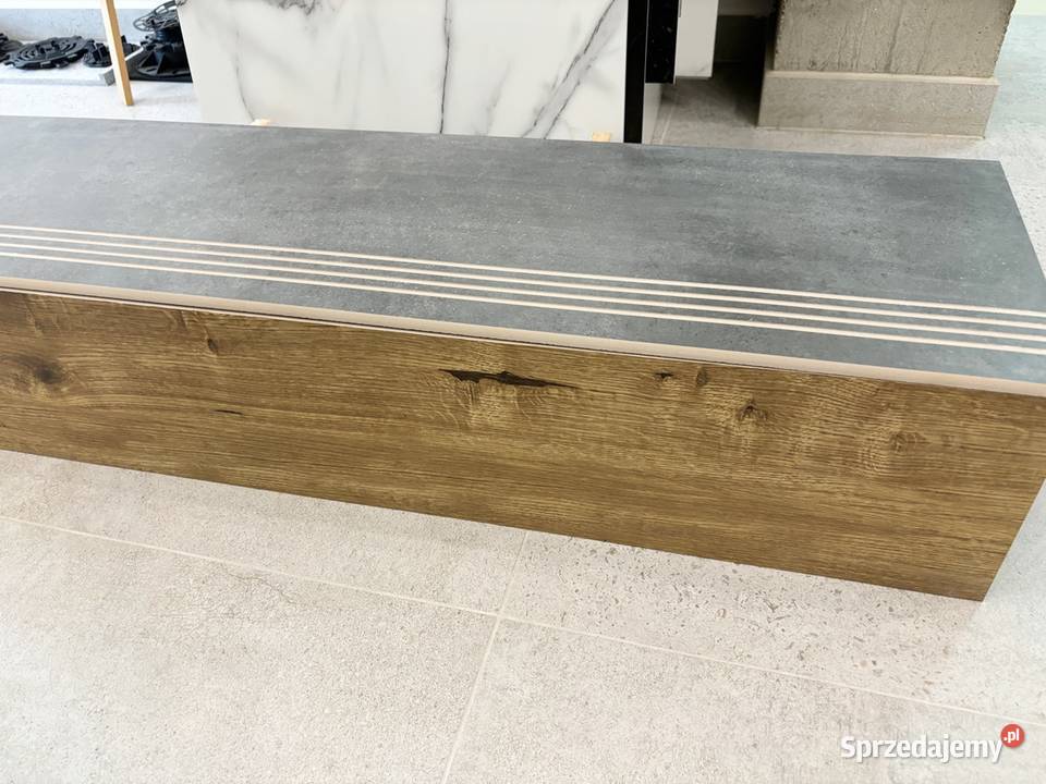Gres schody stopnica 30x120 grafit dąb Zakopane
