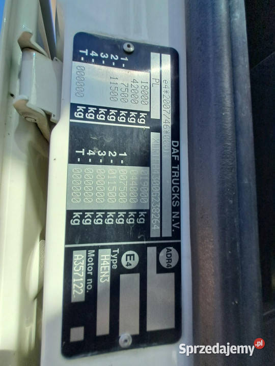 DAF xf 480 Rok produkcji 2018 Samochody ciężarowe Komorniki