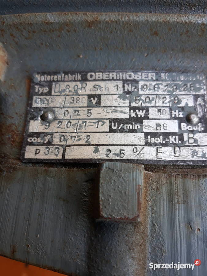 Silnik 075kW z reduktorem 11obrmin Lubin sprzedam