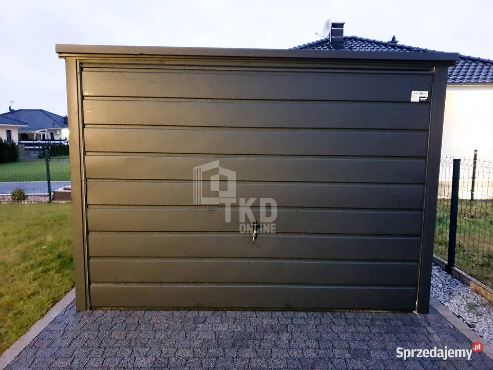 Garaż Blaszany 3x5 Brama uchylna okno Antracyt blacha Jastrzębie-Zdrój