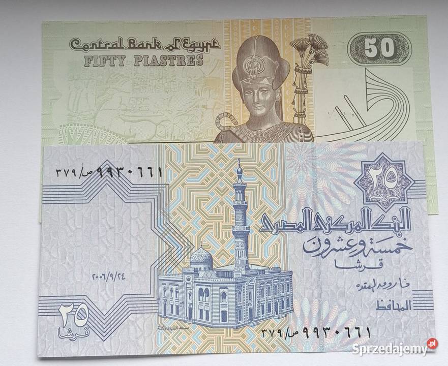 EGIPT2 BANTOTYŁADNE CAŁE50 25 PIASTRES mazowieckie Legionowo