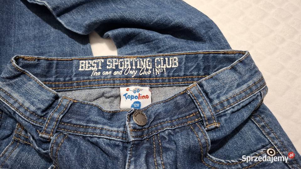 Spodnie chłopięce dżinsy niebieskie Topolino 128 Czeladź sprzedam