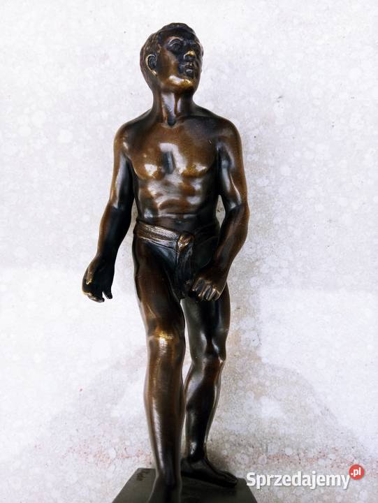 Figura z Brązu na Marmurze sygnowane