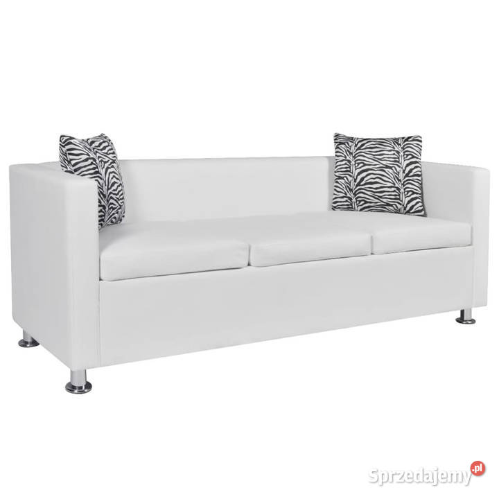 Sofa 3osobowa ze skóry syntetycznej biała sprzedam