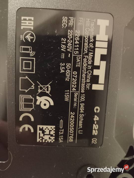 Ładowarka Hilti C4 22 nowa Końskie