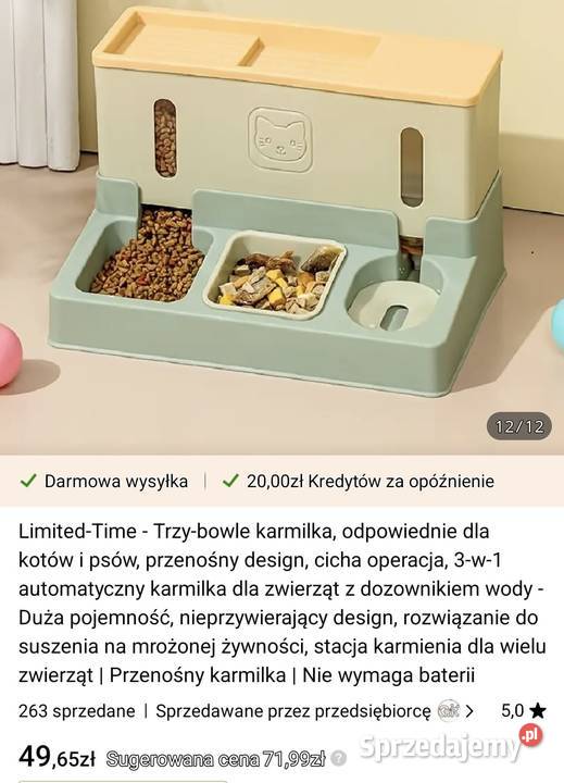 Karmik Automatyczny dozownik podajnik karmy
