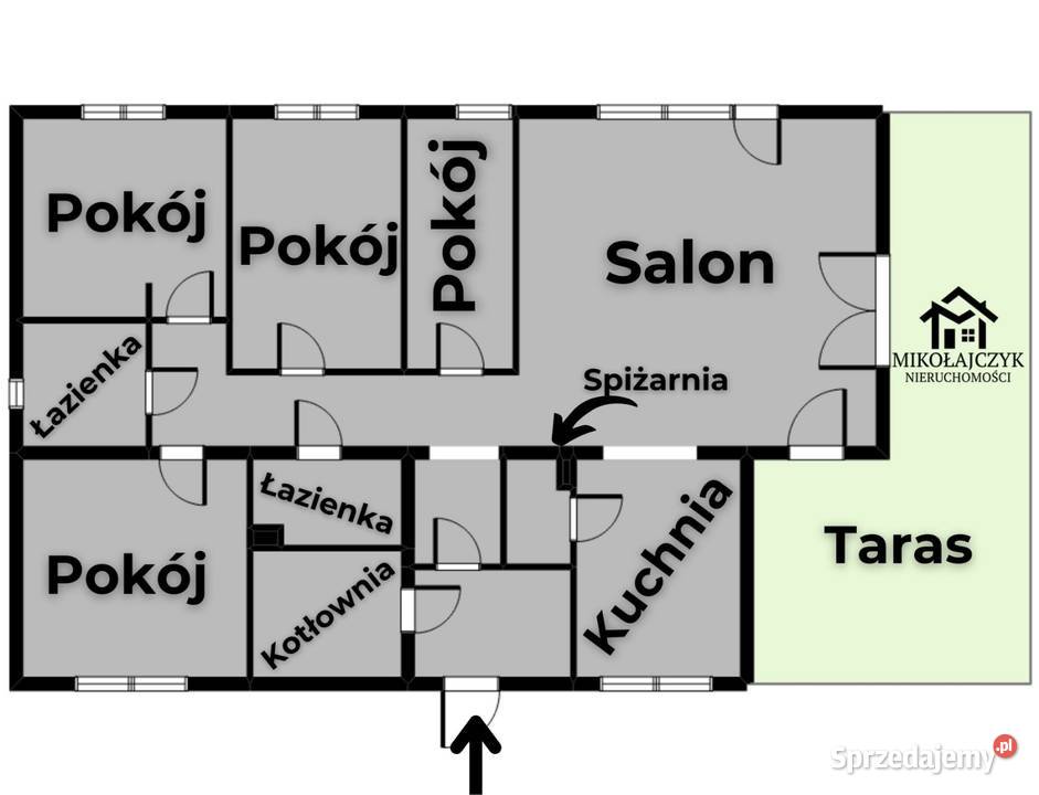 Dom wolnostojący w stanie surowym Dąbrowa 128 m2 Bartoszyce