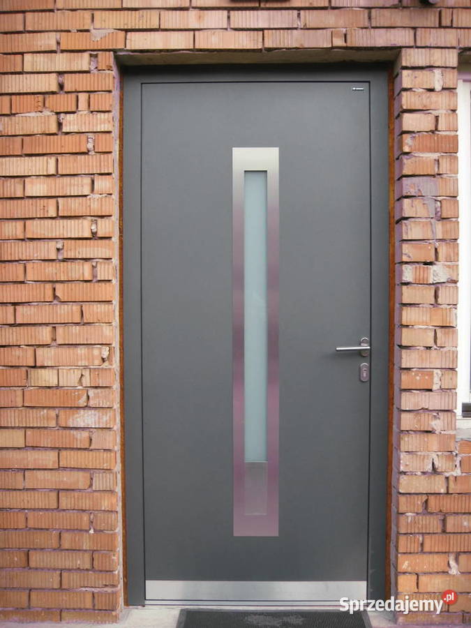 Drzwi zewnętrzne prawe aluminiowe antywłamaniowe małopolskie Kraków sprzedam