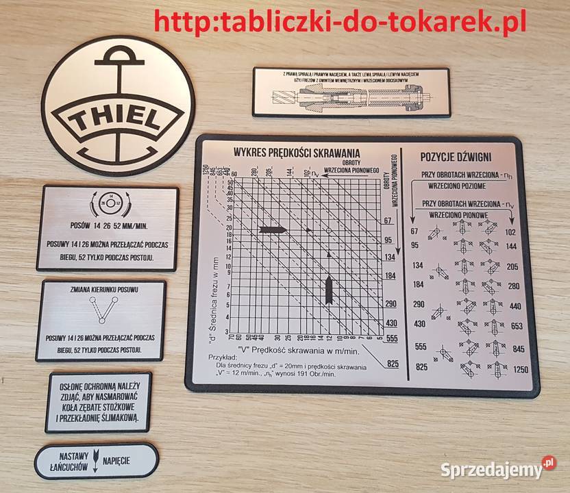 Frezarka Thiel Duplex Thiel 58 Tabliczka Zelów