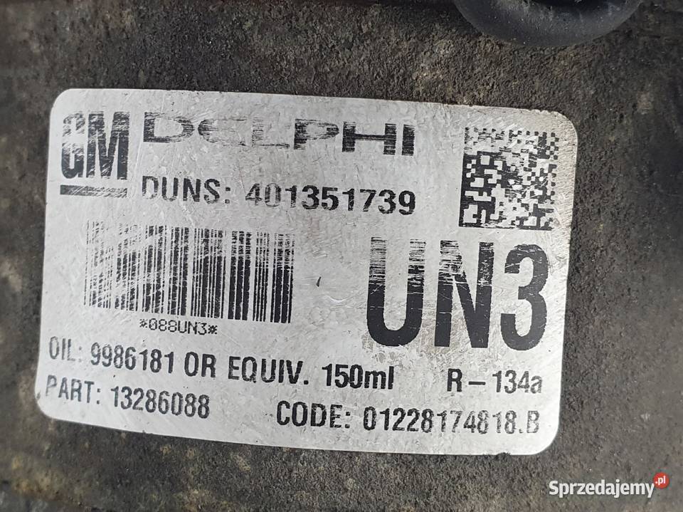 SPRĘŻARKA KLIMATYZACJI Opel Zafira B Astra H 19 Chełm