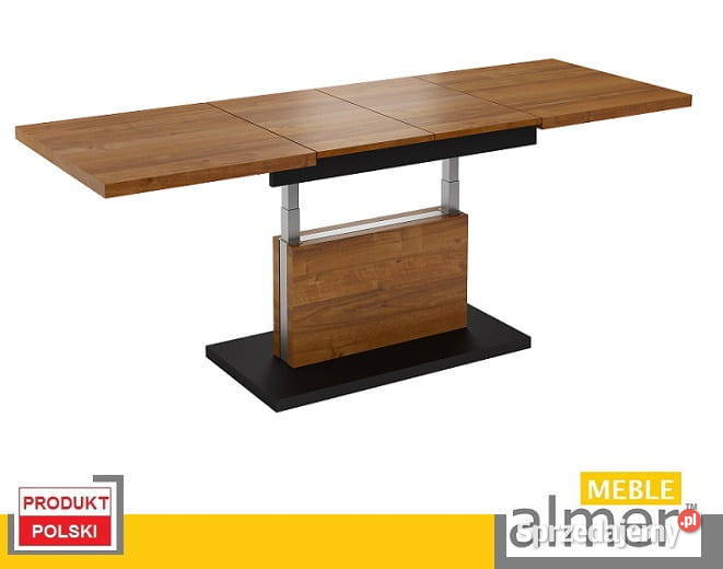 Ławostół L58 Orzech Ecco Czarny Rozkładany Ława Sopot