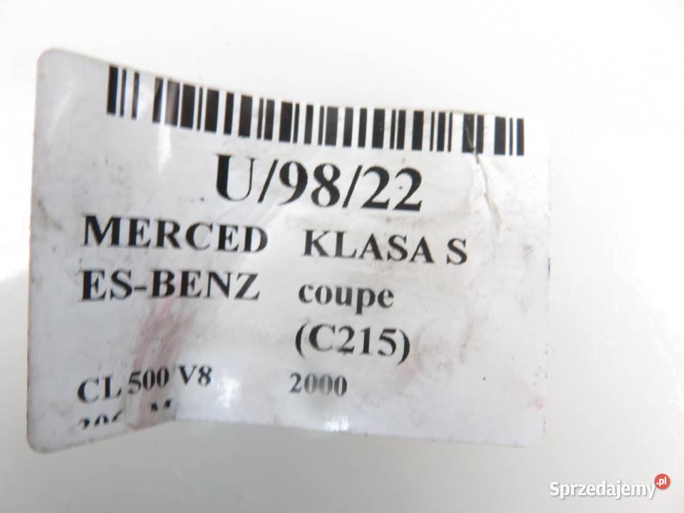 ZAMEK MASKI MERCEDESBENZ KLASA S coupe C215